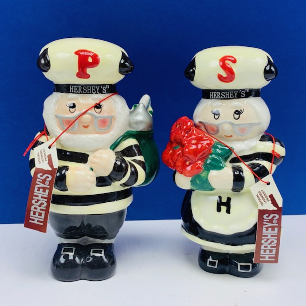 Hersheys kisses salt pepper shakers Christmas elf